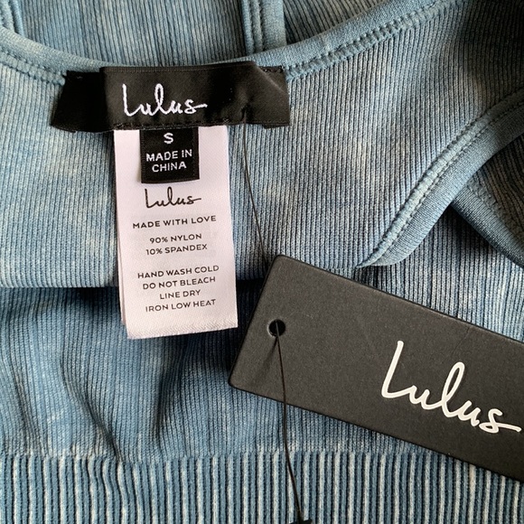 NWT Lulu's Sports Bra Blue Size S - Picture 3 of 3